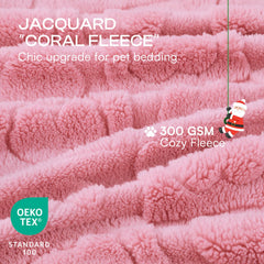 Couverture Luciphia pour chat rose 30x20, parfaite pour les siestes sur canapé.