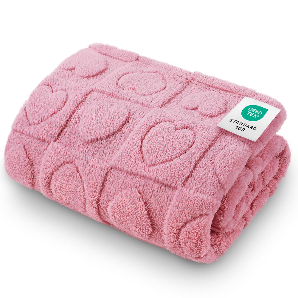 Couverture Luciphia pour chien rose 30x20, douceur enveloppante pour le repos.