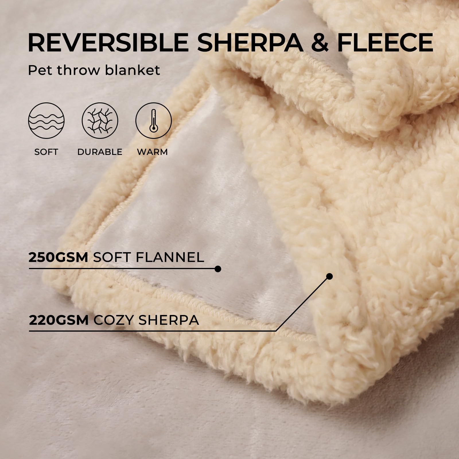 Luciphia couverture confort hiver – sherpa doux et chaleur pour animaux.
