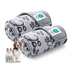 Luciphia: couverture douce gris pour chiens et chats, idéale sur le canapé.