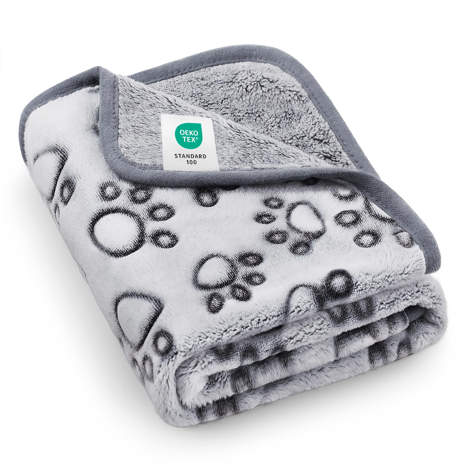 Luciphia couverture douce pour chien gris 30x20 po, confort chaleureux.