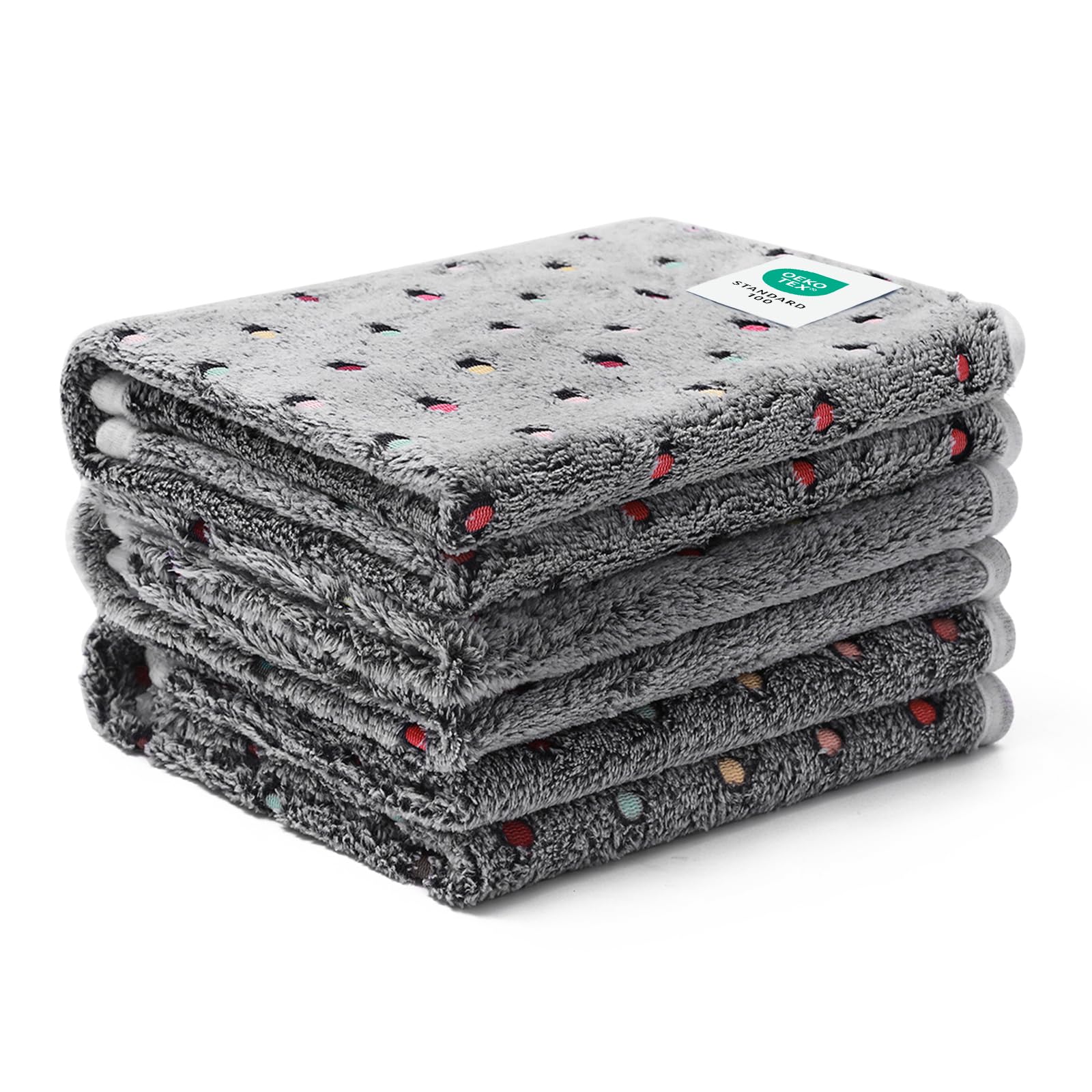 Luciphia couverture douce velours double-face gris, confort pour vos animaux