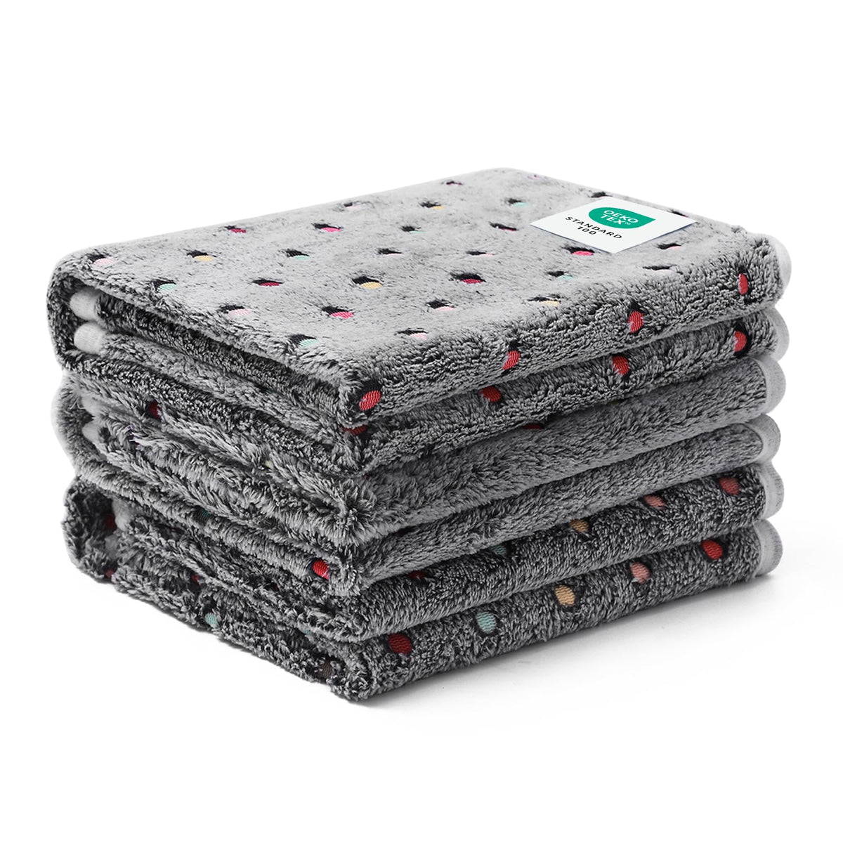 Luciphia couverture douce velours double-face gris, confort pour vos animaux