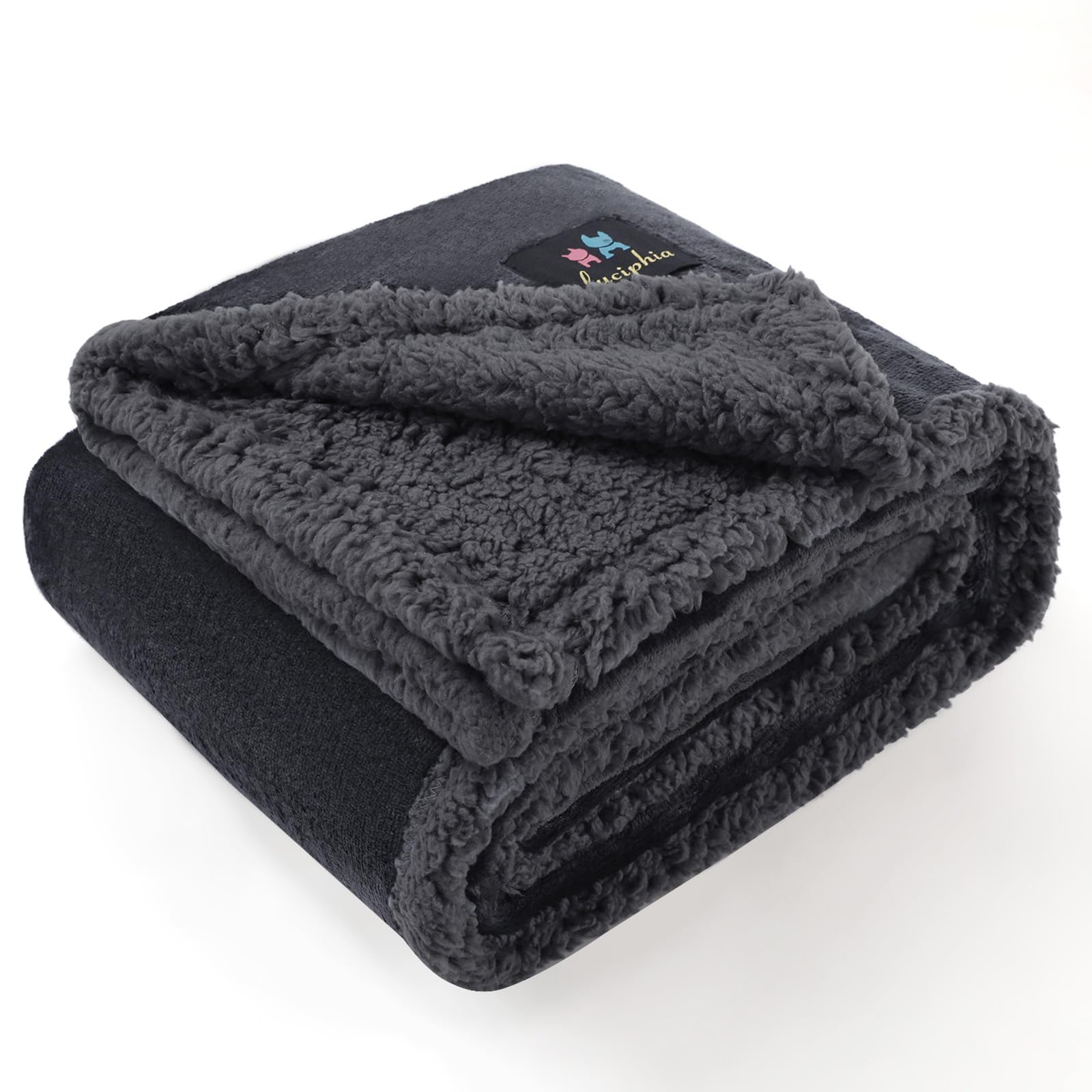 Luciphia couverture impermeable gris protège les meubles et assure du confort pour chiens et chats.