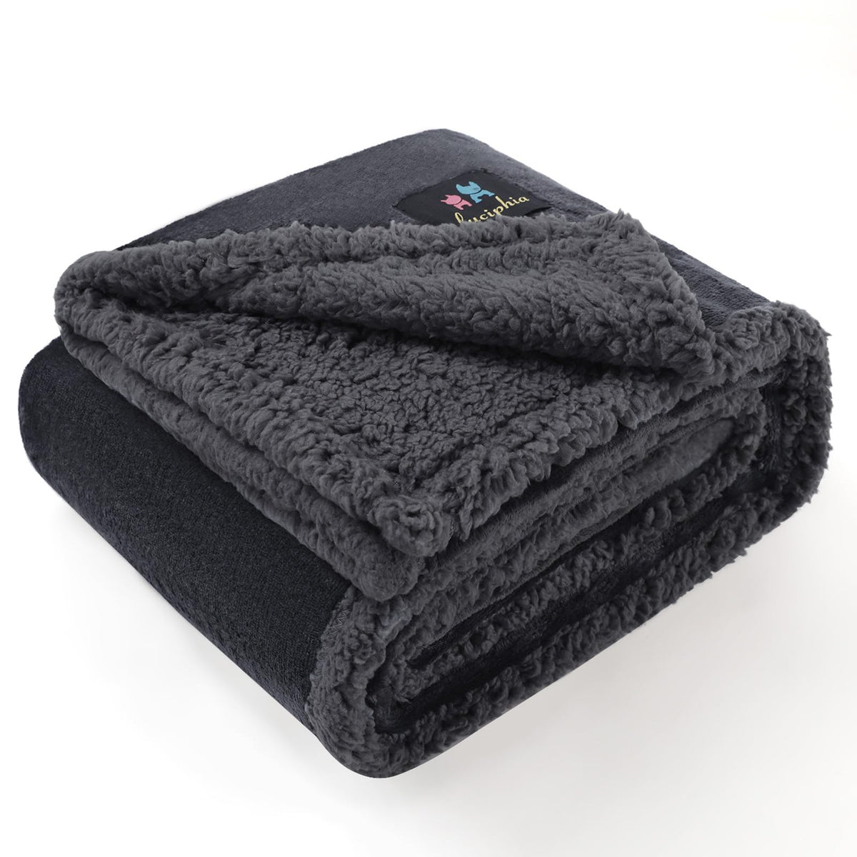 Luciphia couverture impermeable gris protège les meubles et assure du confort pour chiens et chats.