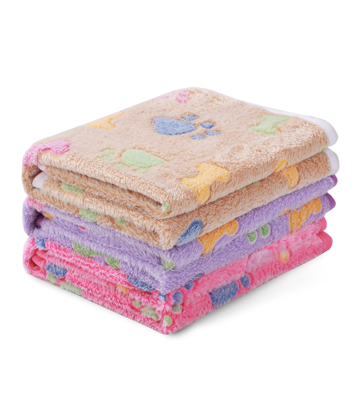 Couverture Luciphia motif os rose pour chien et chat, douceur réconfortante.