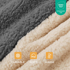 Luciphia couverture polaire gris 41x31, idéale pour chats et chiens.