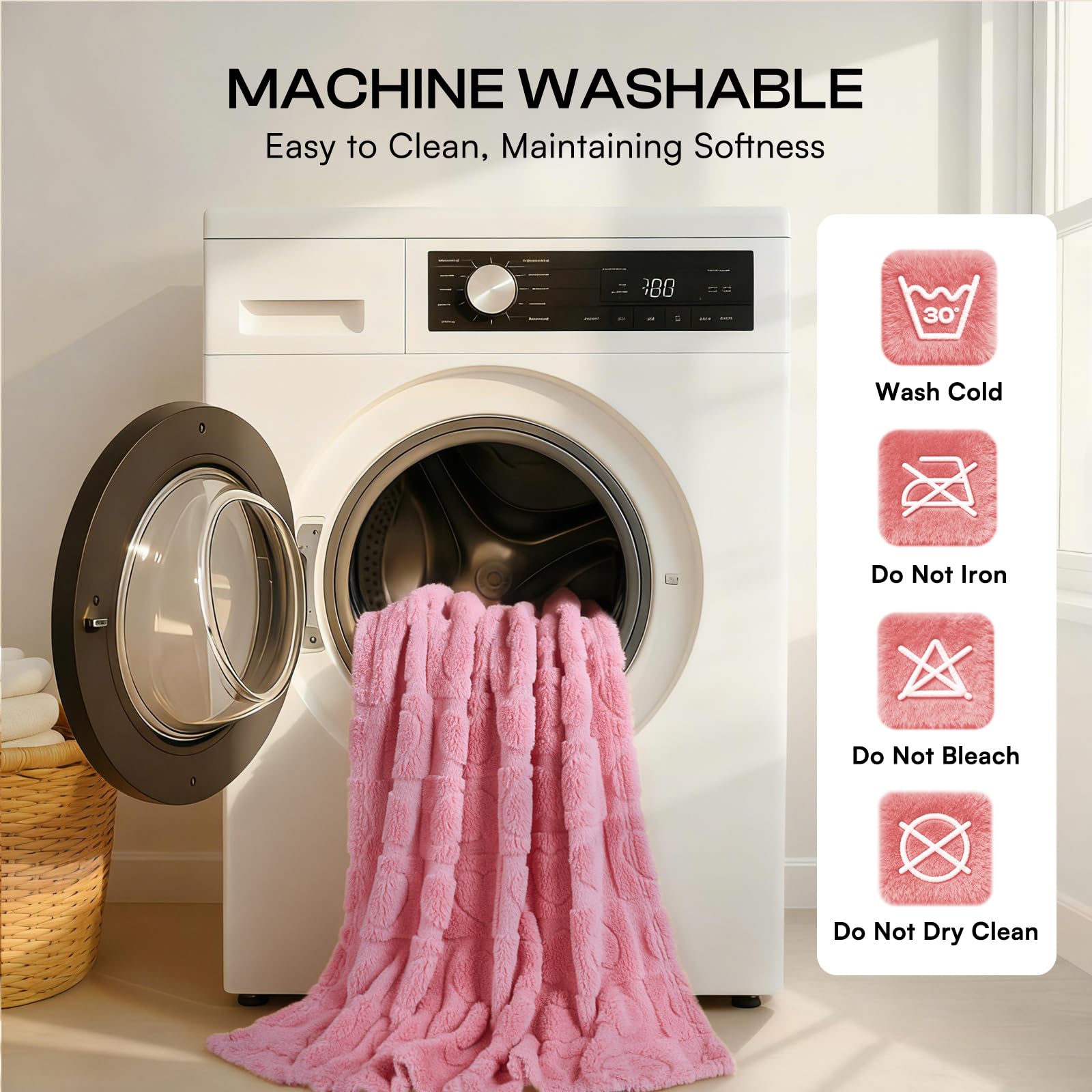 Couverture Luciphia protection meubles rose 30x20, aide à garder surfaces propres.