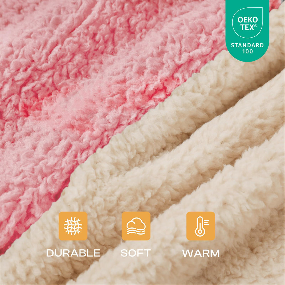 Luciphia couverture velours double-face pour chat rose, douceur chaleureuse.