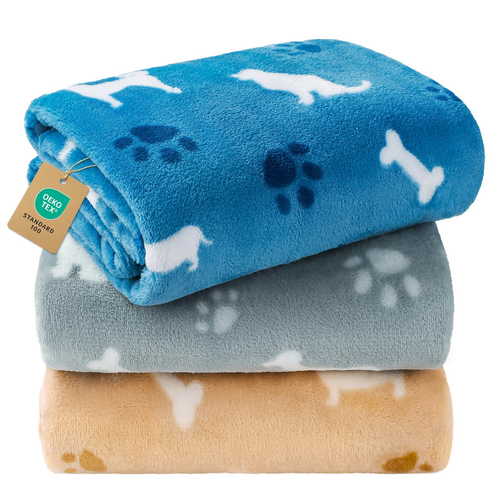 Couvertures Luciphia: ensemble de 3 couvertures douces pour chiens et chats.