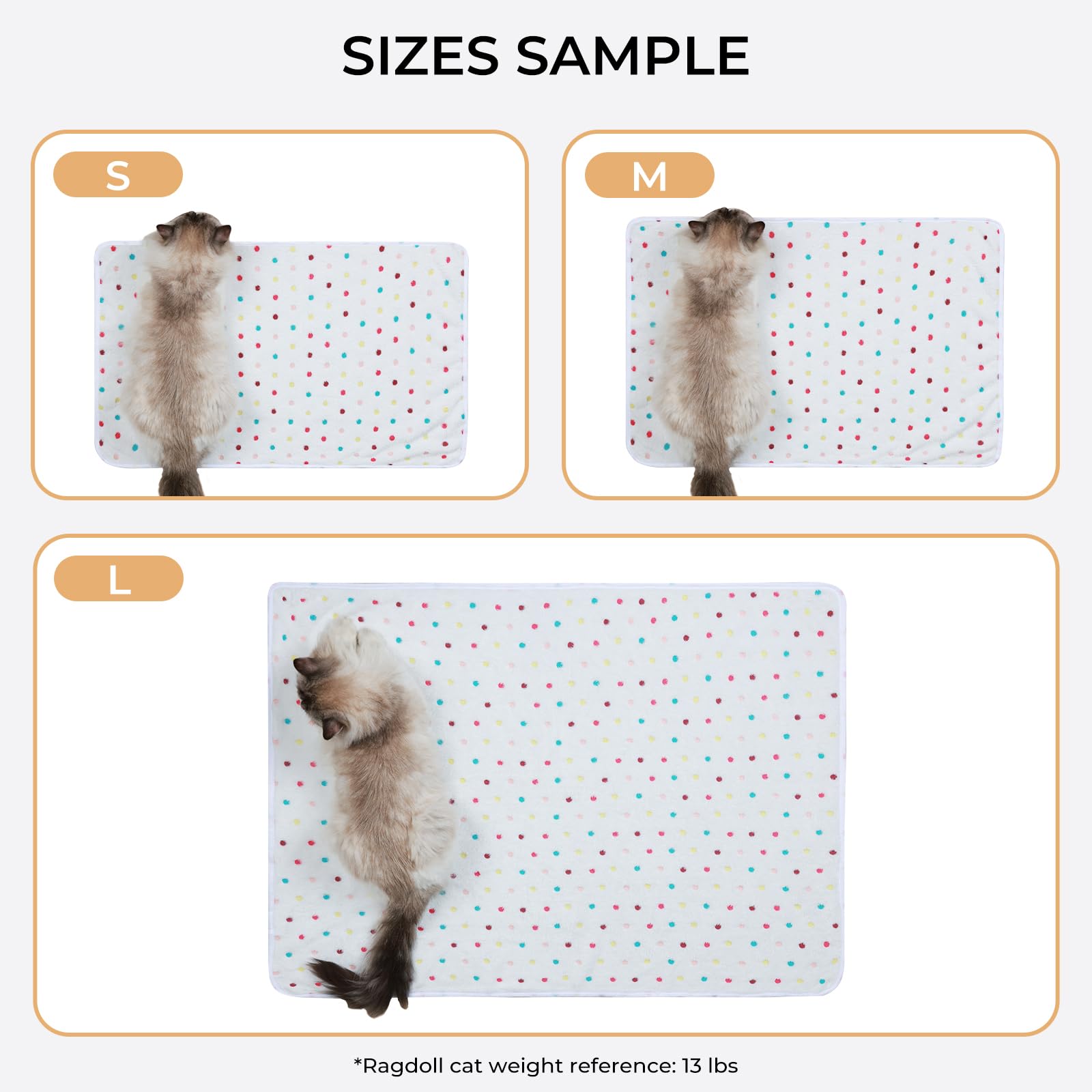 Luciphia ensemble de 3 couvertures points rose: parfait pour petites peluches.
