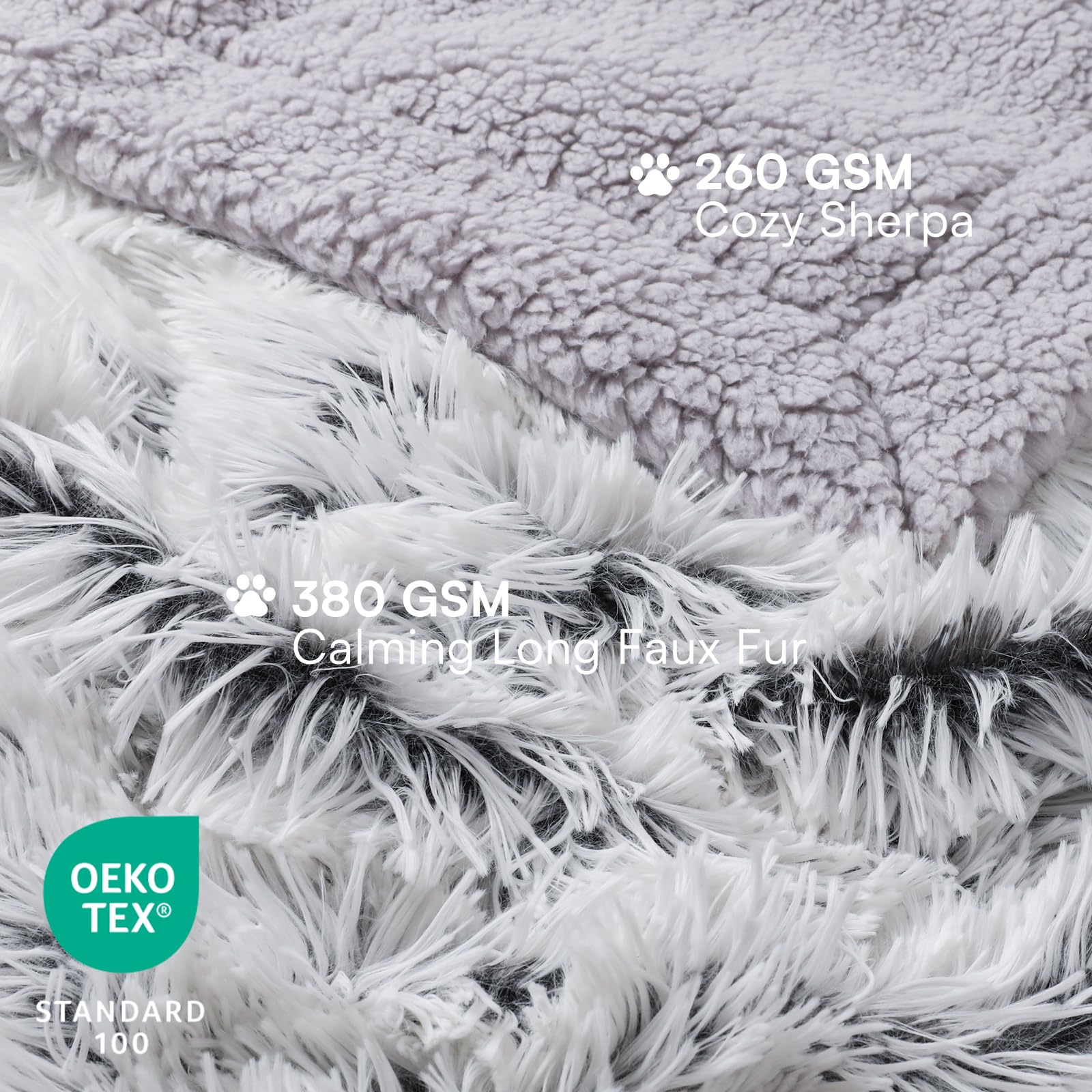 Face douce Sherpa Luciphia offrant un toucher cosy et réconfortant.