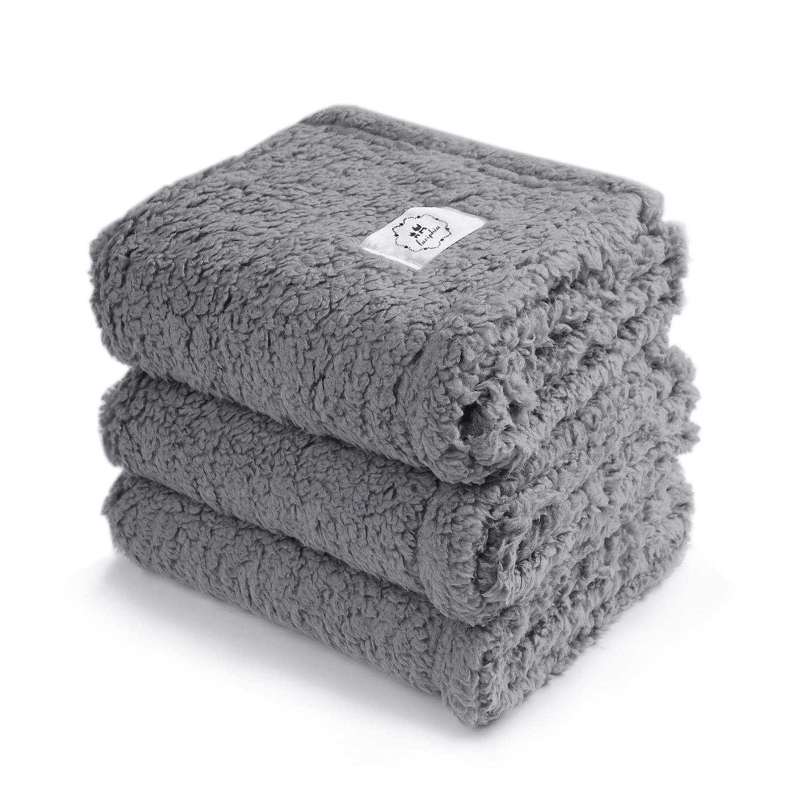 Luciphia pack de 3 couvertures pour animaux gris: pratique et confortable.