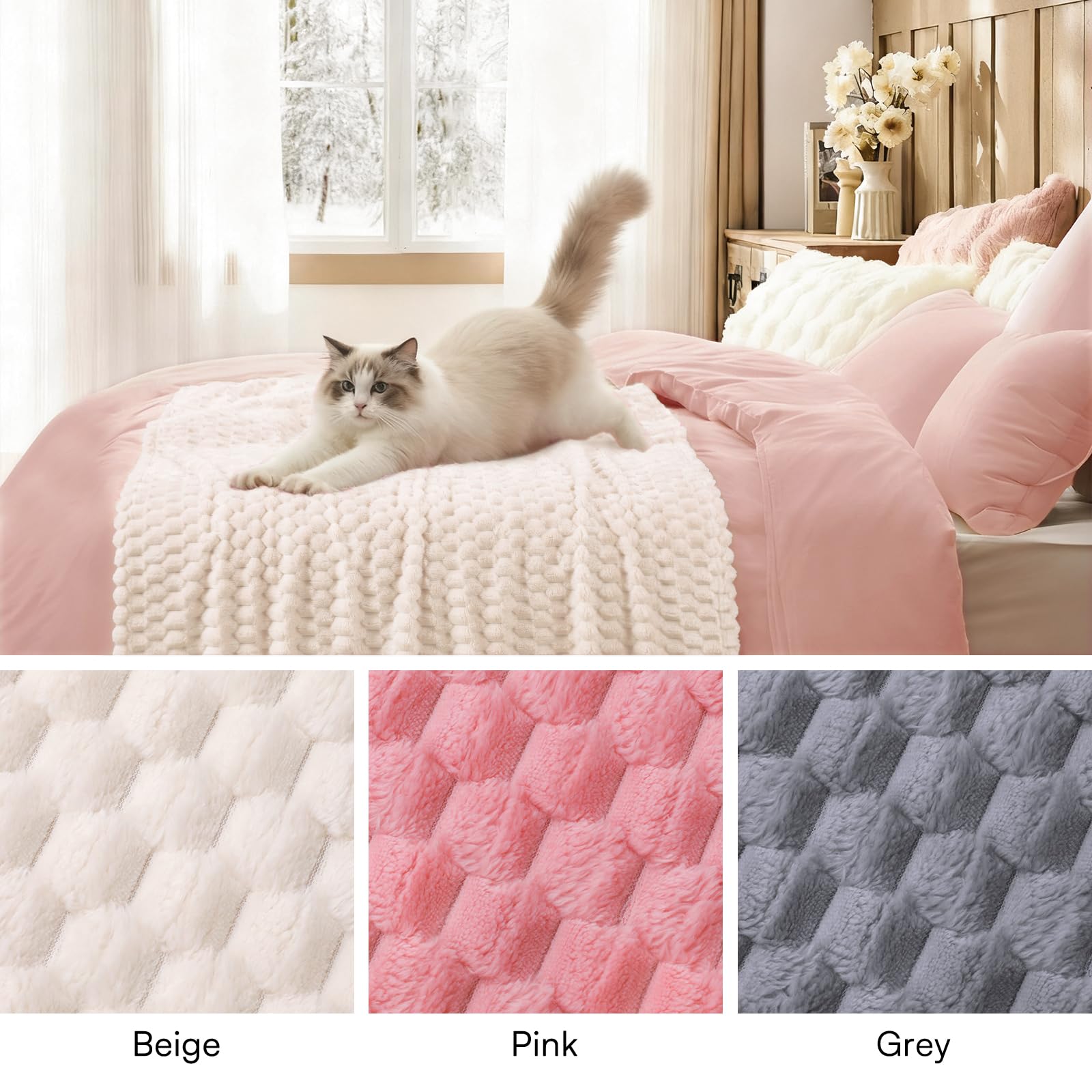 Luciphia Plaid tout-saison offre chaleur durable sans surchauffe.