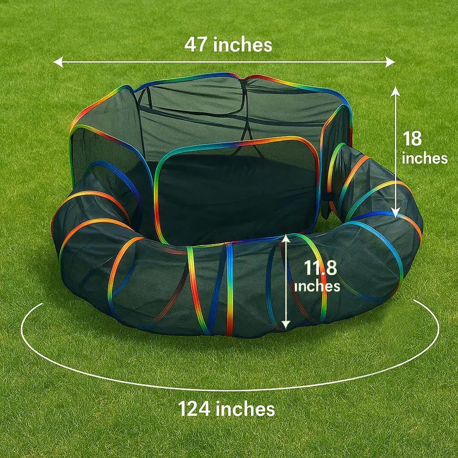 LUCKITTY Catio Ensemble 2-en-1, utilisation flexible entre tente et tunnel.