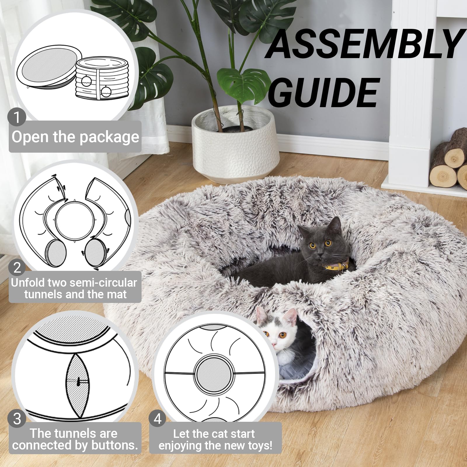 LUCKITTY coussin intérieur amovible: nettoyage facile.