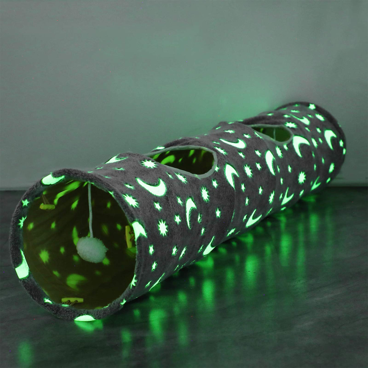LUCKITTY tunnel-chat-lune-etoile : lueur nocturne attrayante pour les animaux