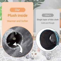 LUCKITTY tunnel-chat-pliant-rangement-rapide : pliez facilement pour un rangement discret.