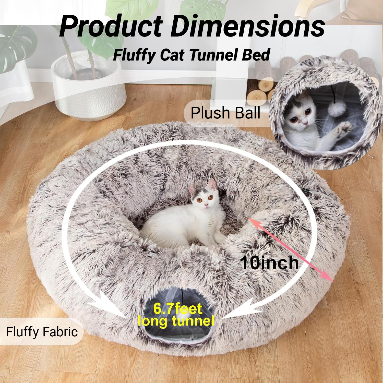 LUCKITTY tunnel config cercle: espace ludique polyvalent.