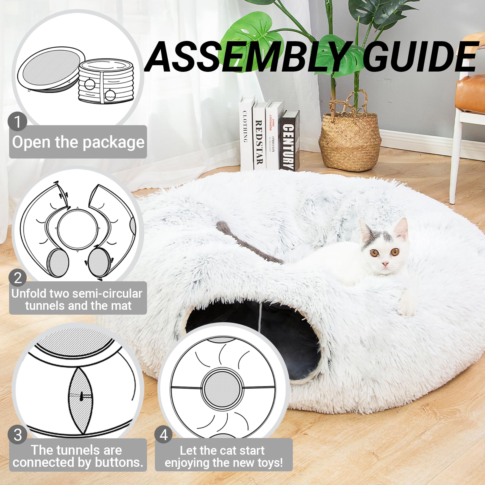 LUCKITTY tunnel design moderne et chic, s’intègre à votre décor.