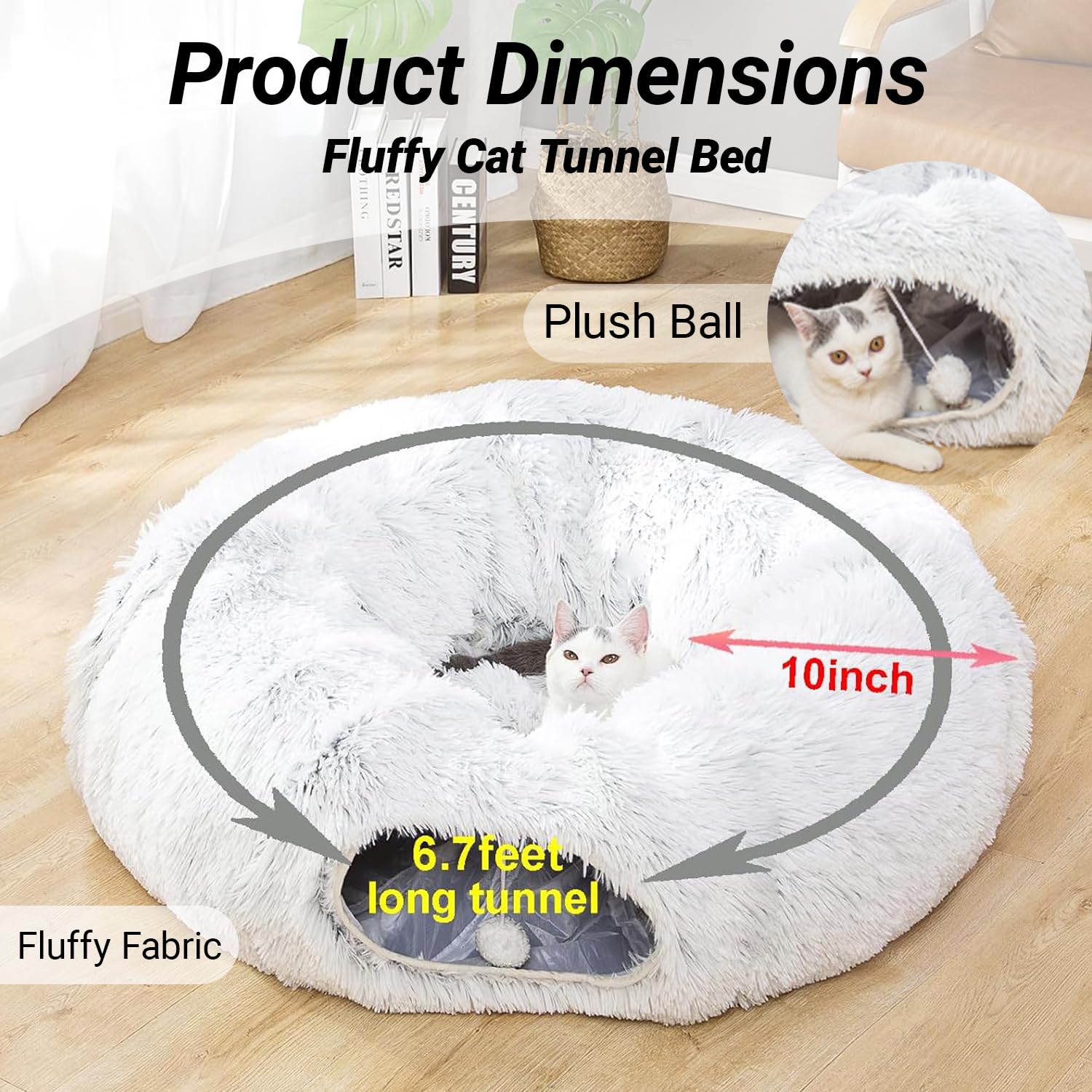 LUCKITTY tunnel en forme de S, adaptabilité ludique pour petits espaces.