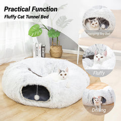 LUCKITTY tunnel en forme de cercle, configuration idéale pour jeux et cachettes.