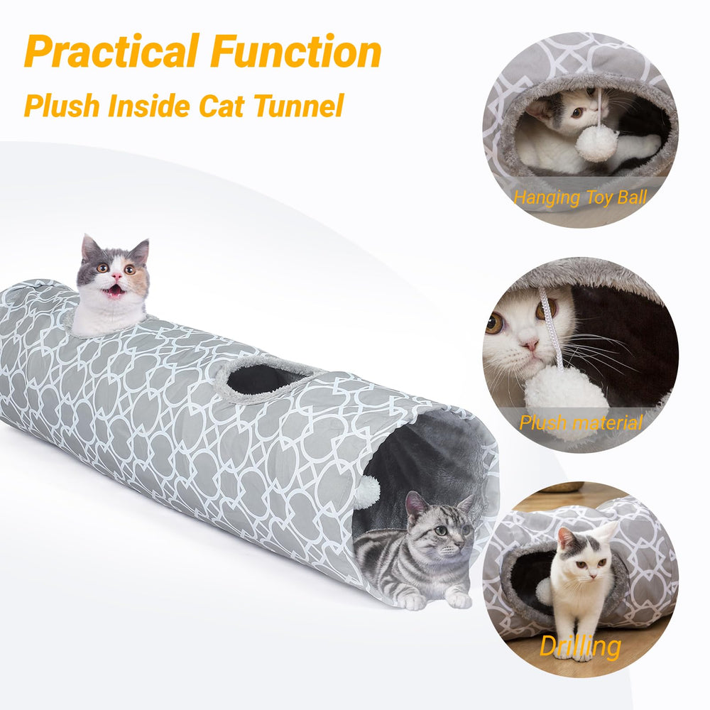 LUCKITTY tunnel géométrique droit pliable – rangement facile après utilisation