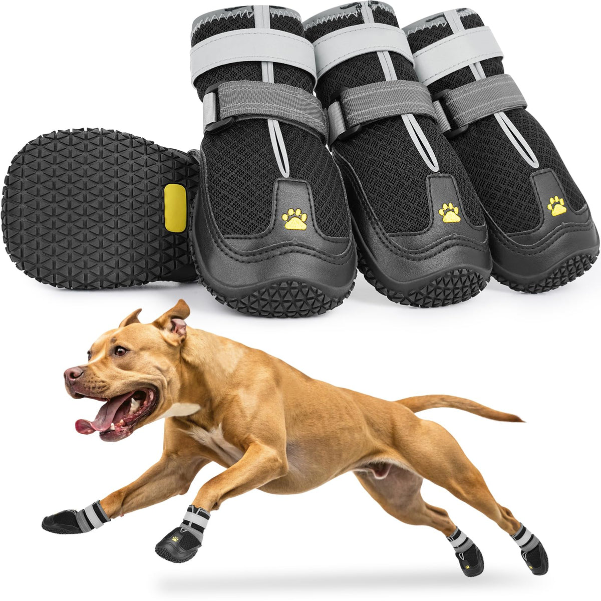 LUCKYPAW Bottes chien pour trottoir chaud, protection des pattes lors des promenades.