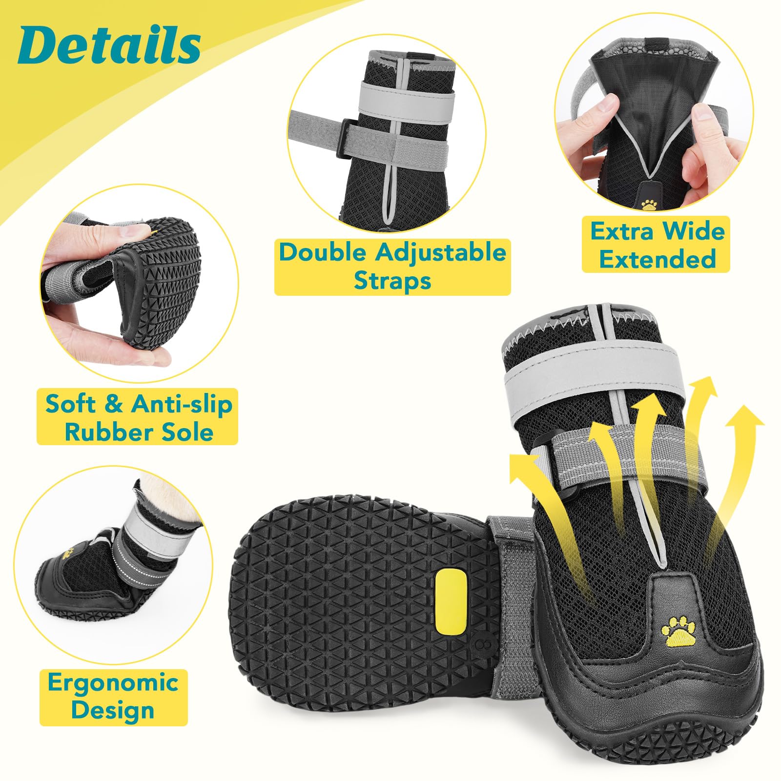 LUCKYPAW Bottes confortables pour usage quotidien lors des balades et randonnées.
