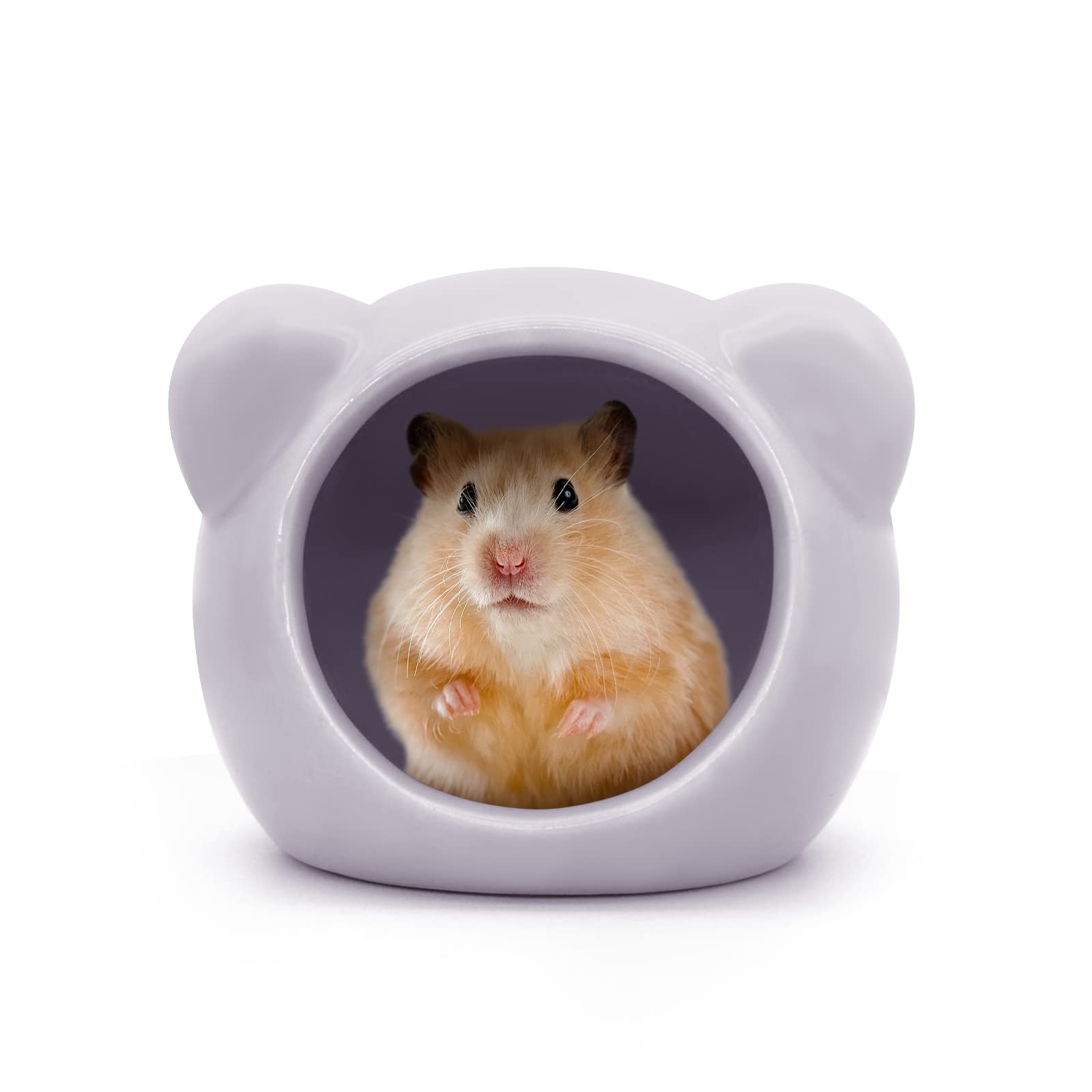 LuckyOpt Nid en céramique pour hamster, refuge attrayant et frais pour l'été.