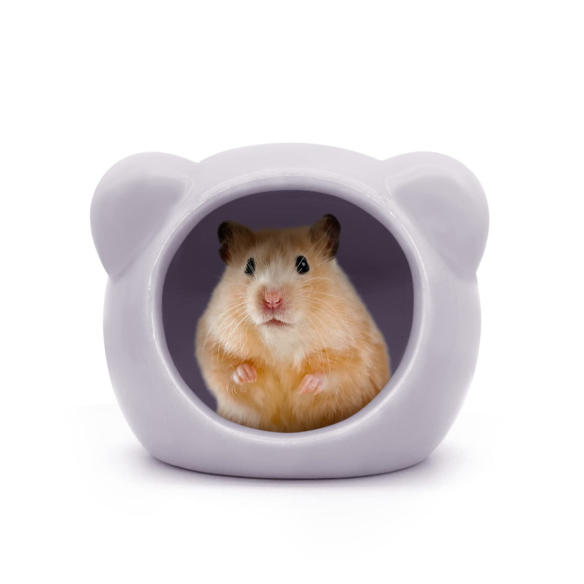 LuckyOpt Nid en céramique pour hamster, refuge attrayant et frais pour l'été.