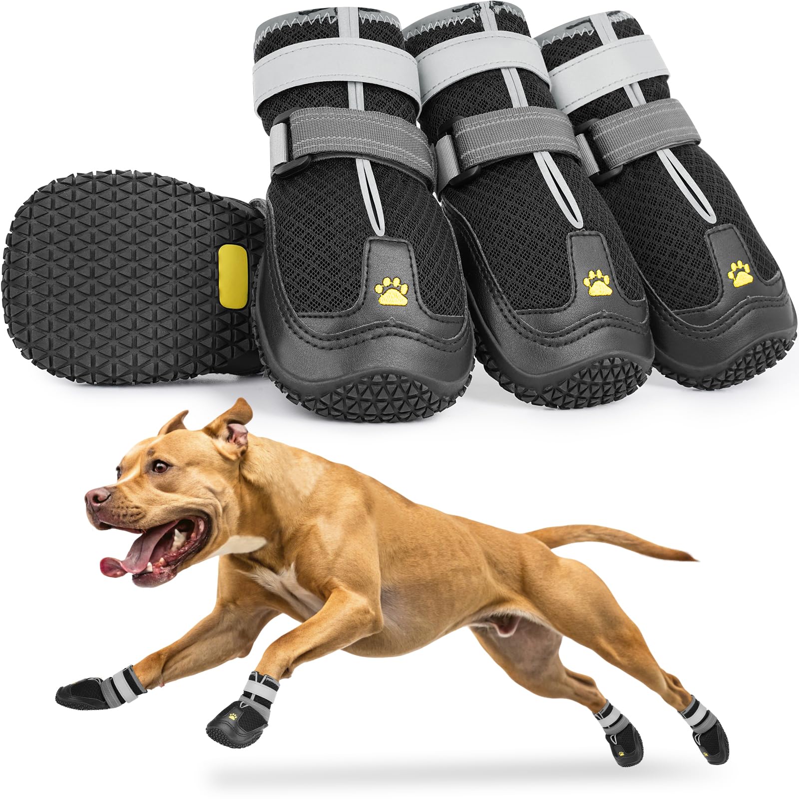 Chaussons LUCKYPAW pour chien grande taille : ajustement précis grâce à la mesure de patte.