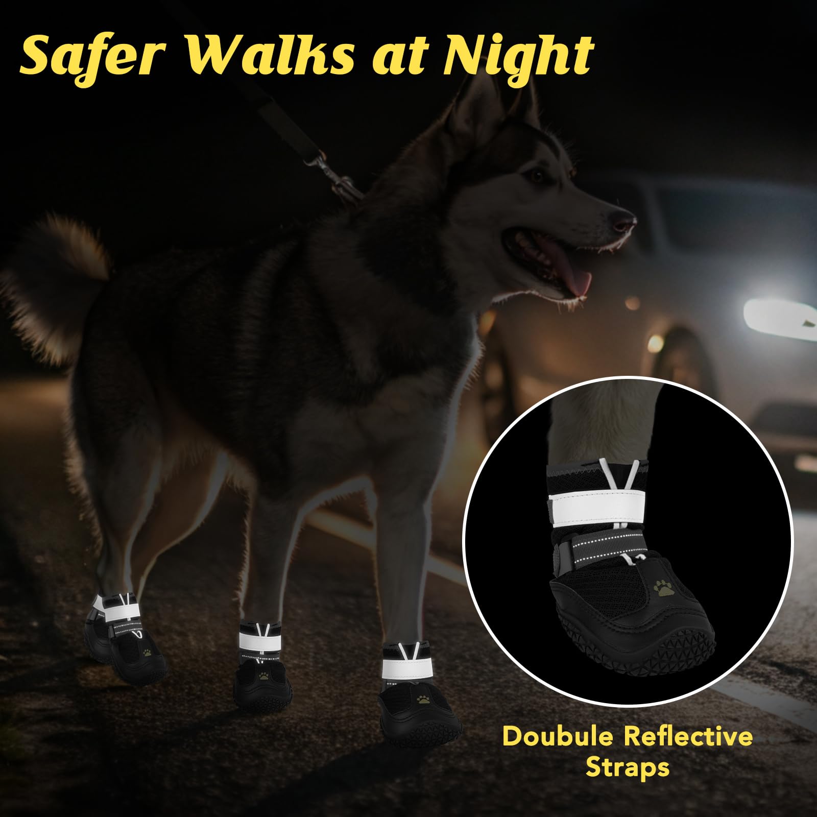 LUCKYPAW chaussons usage extérieur : idéales pour promenades et randonnées.