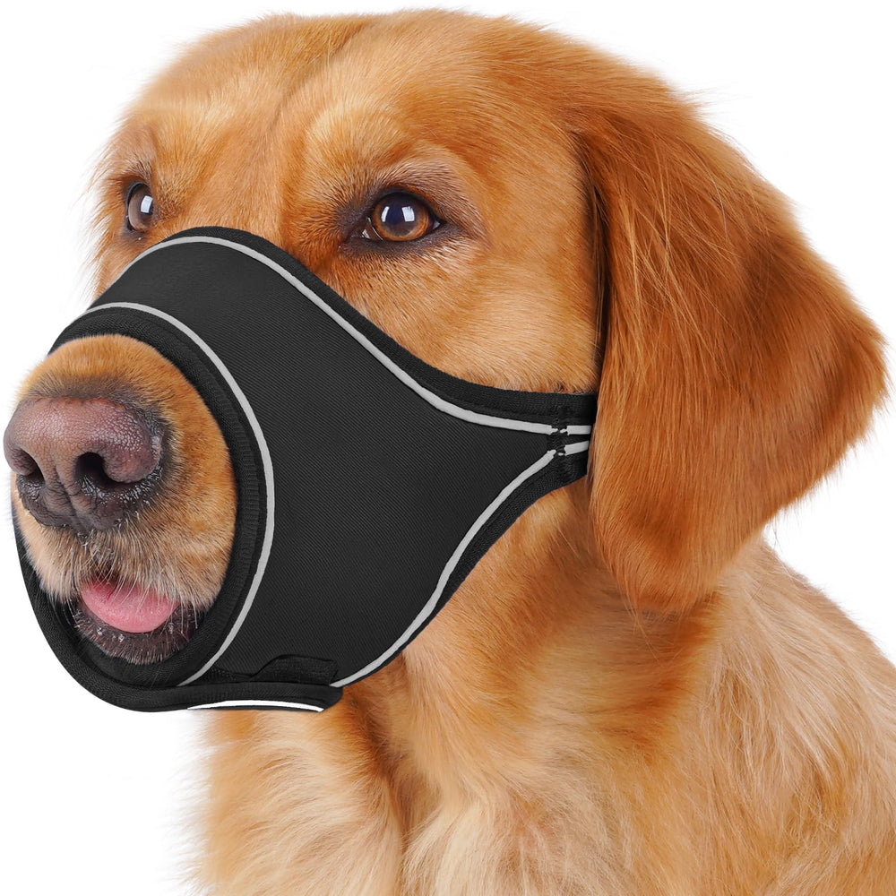 LUCKYPAW museau pour chien oxford doux noir, confort quotidien.