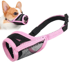 LUCKYPAW museau petit chien rose maillage, respiration facile pendant les promenades.