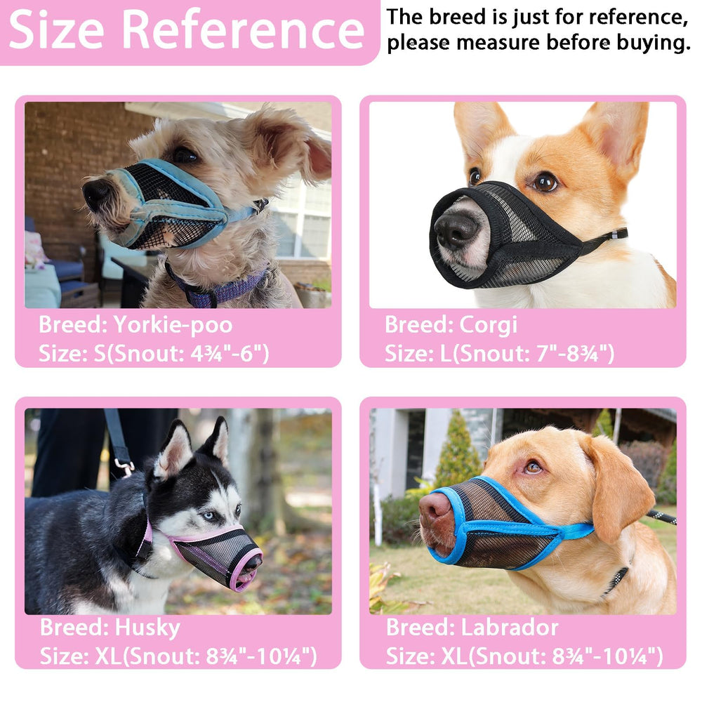 LUCKYPAW museau petit chien rose sangle rapide pour enfiler facilement.