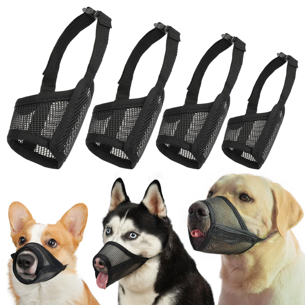 LUCKYPAW ensemble de 4 muselières pour tailles variées, gain de temps assuré.