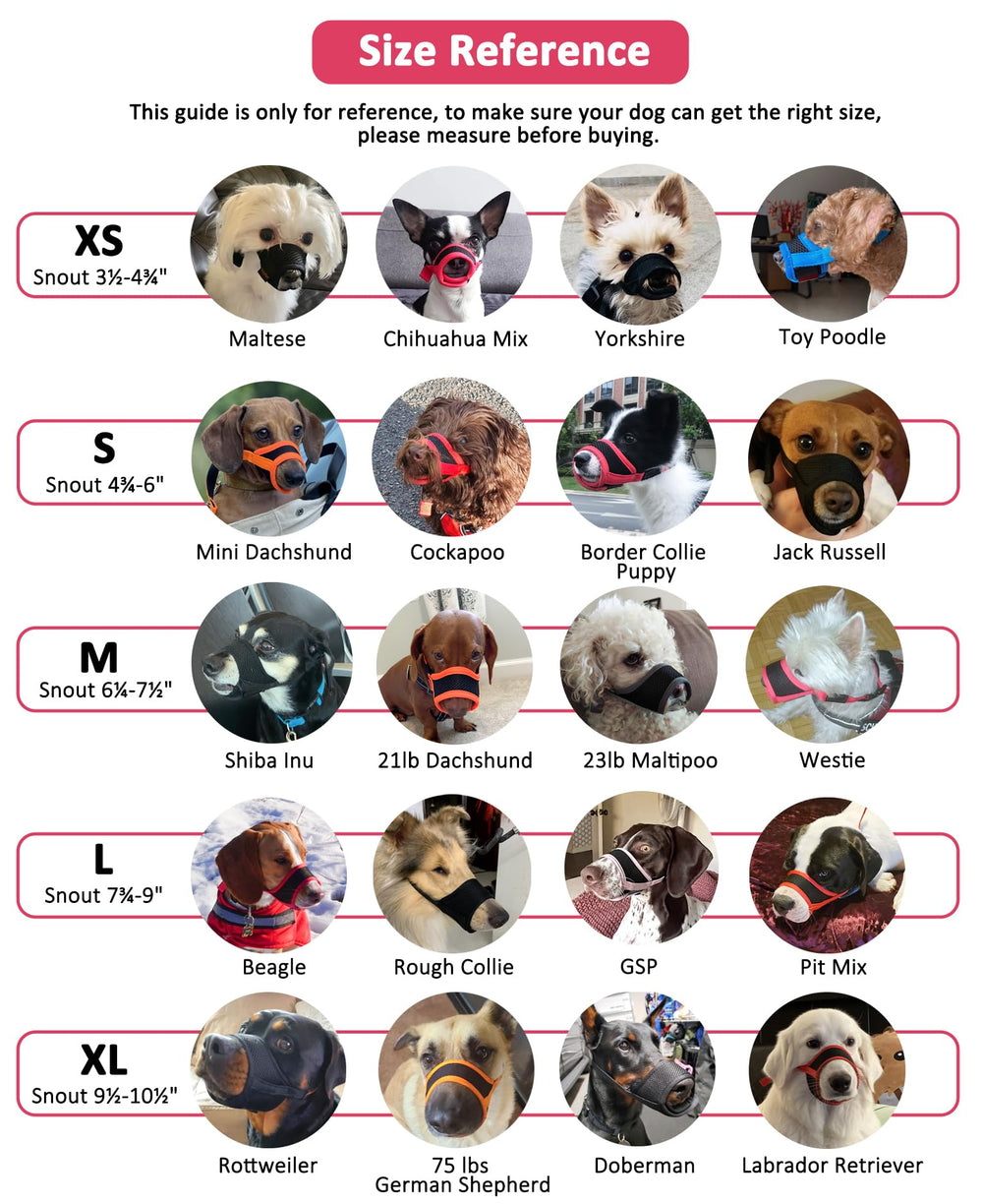 Luckypaw muselière chien grande taille – adaptée aux chiens de grande taille.