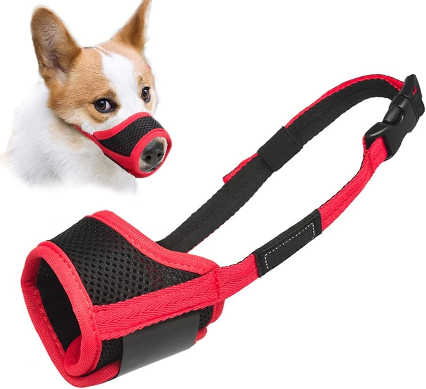 LUCKYPAW Muselière chien, maillage doux, port confortable lors des promenades.