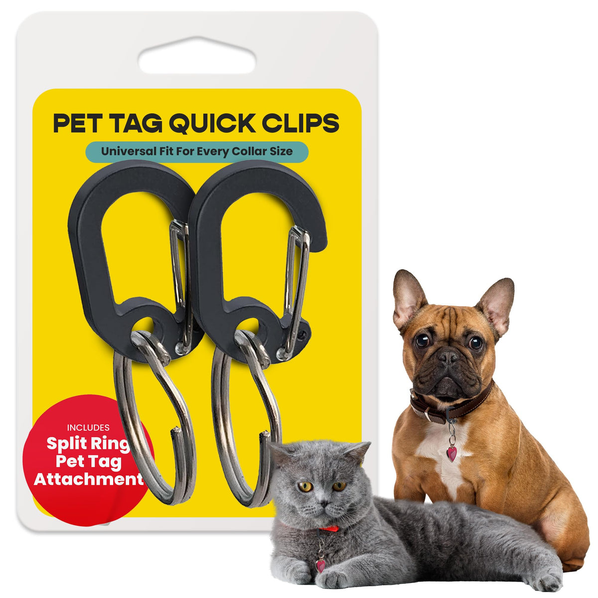 LuckyPet Klippy clip d'identification pour collier, design élégant et pratique