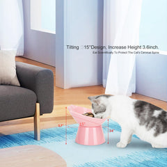 LuckyPots bol-chat-amovible-rose facile à nettoyer après les repas.