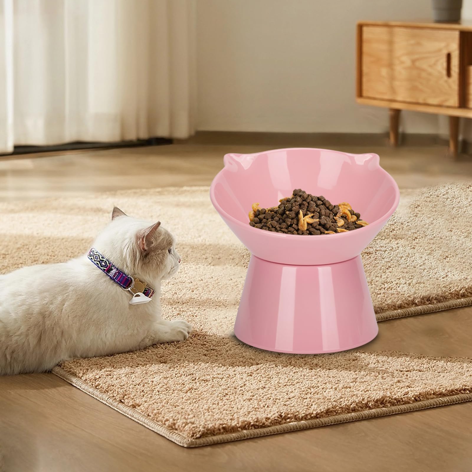 LuckyPots bol-chat-confort-moustaches-rose protège les moustaches.