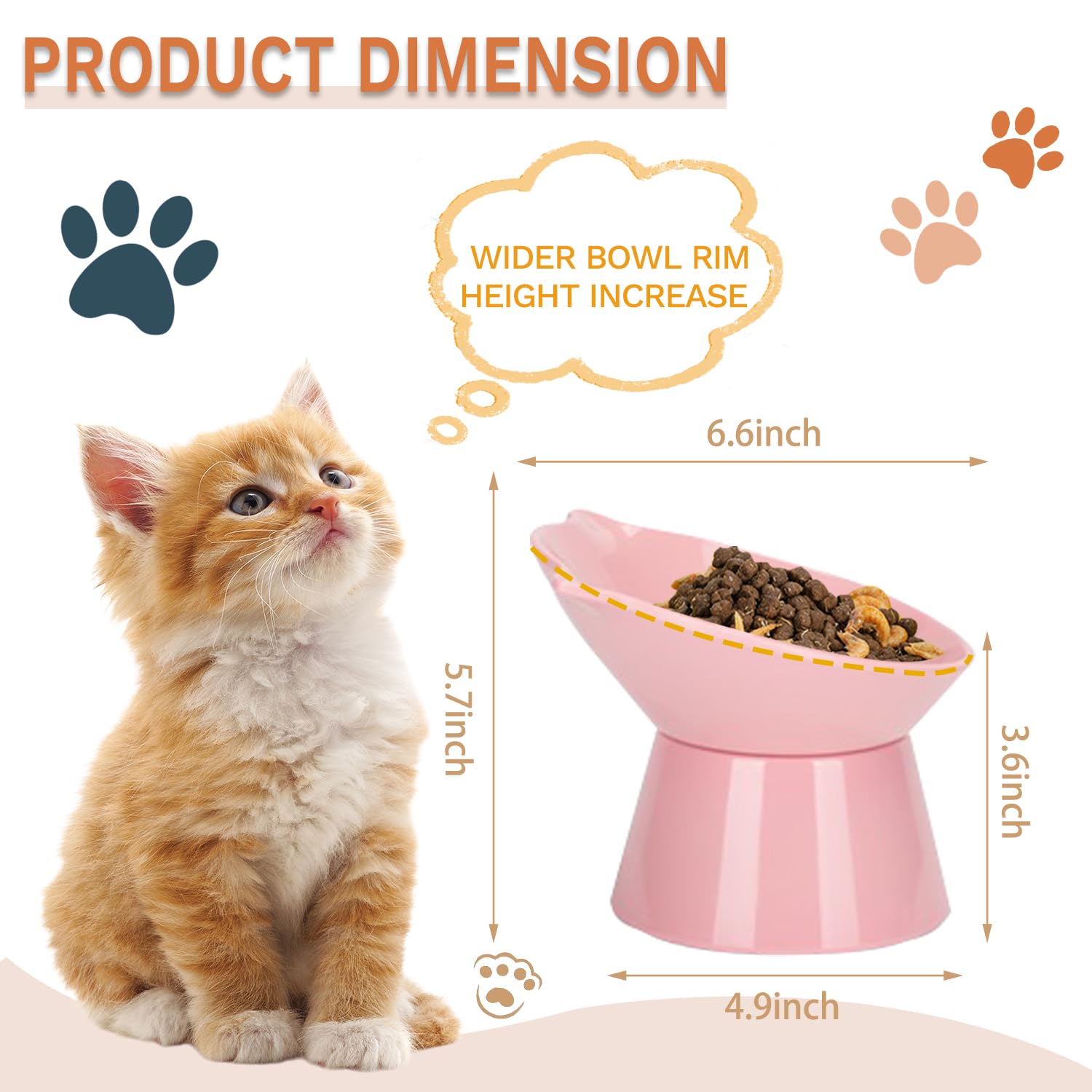 LuckyPots bol-chat-inclinaison-15-degres-rose facilite l’accès à la nourriture.