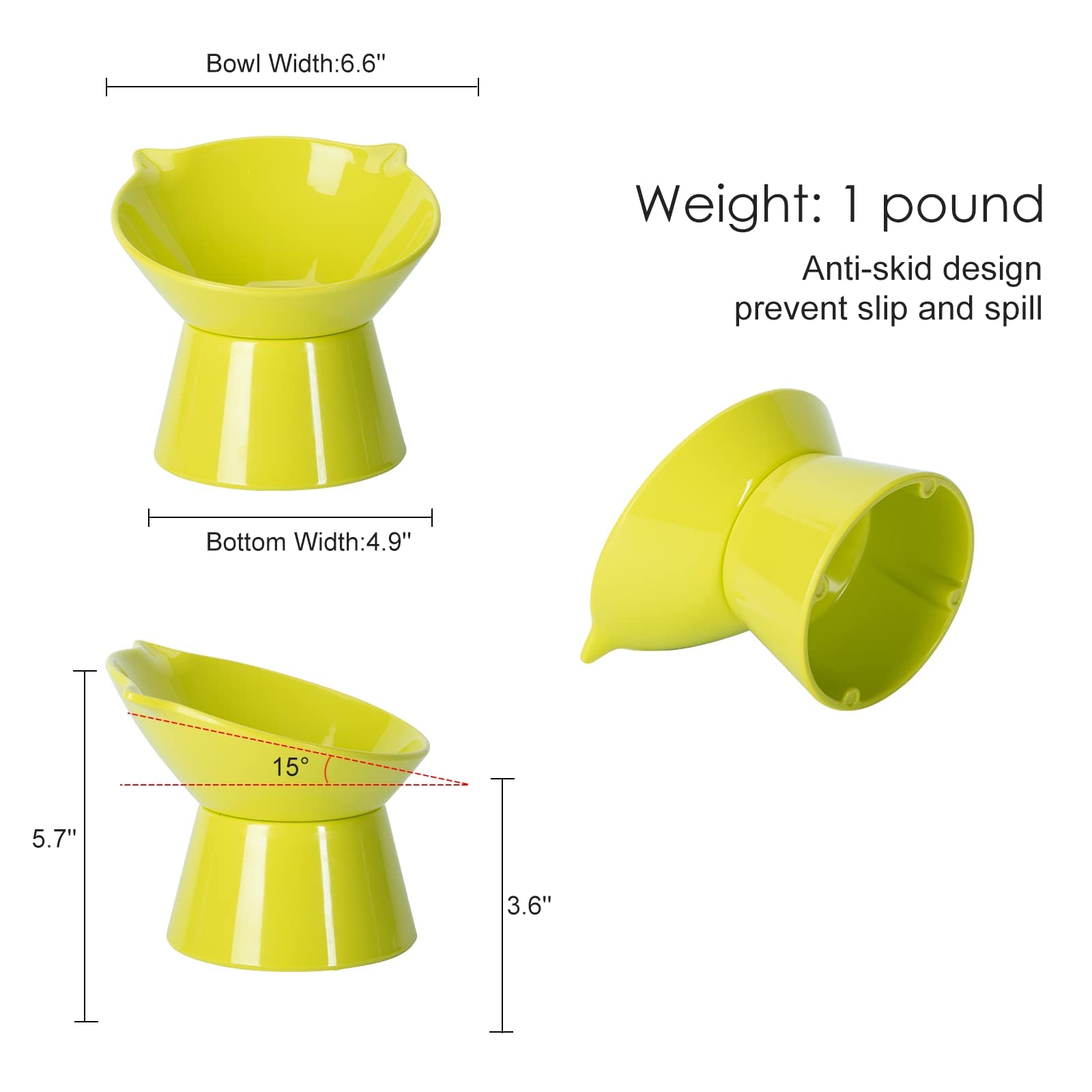 LuckyPots bol chat nettoyage facile grâce au design amovible