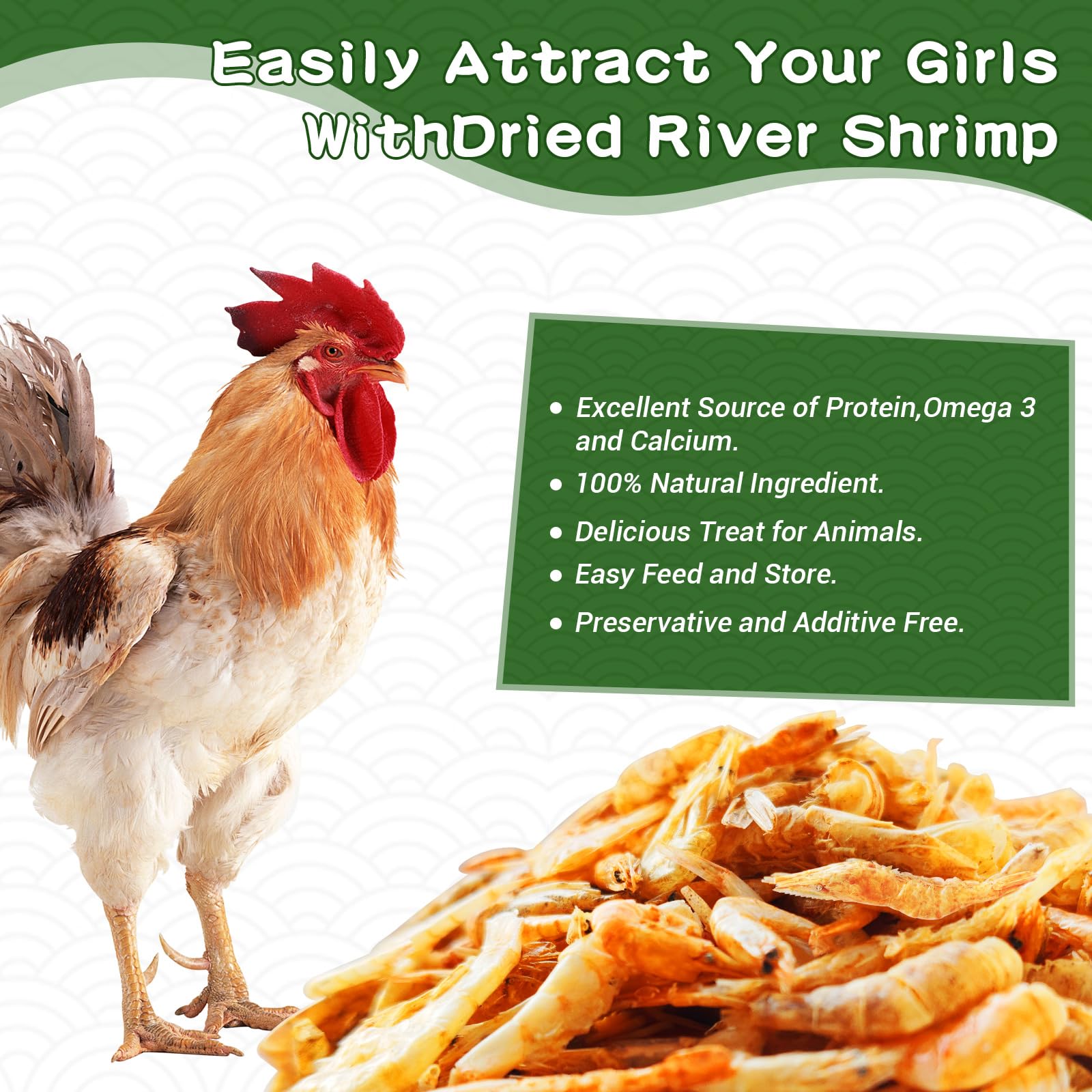 LuckyQworms sachet 5 livres crevettes lyophilisées, pratique et prête à servir