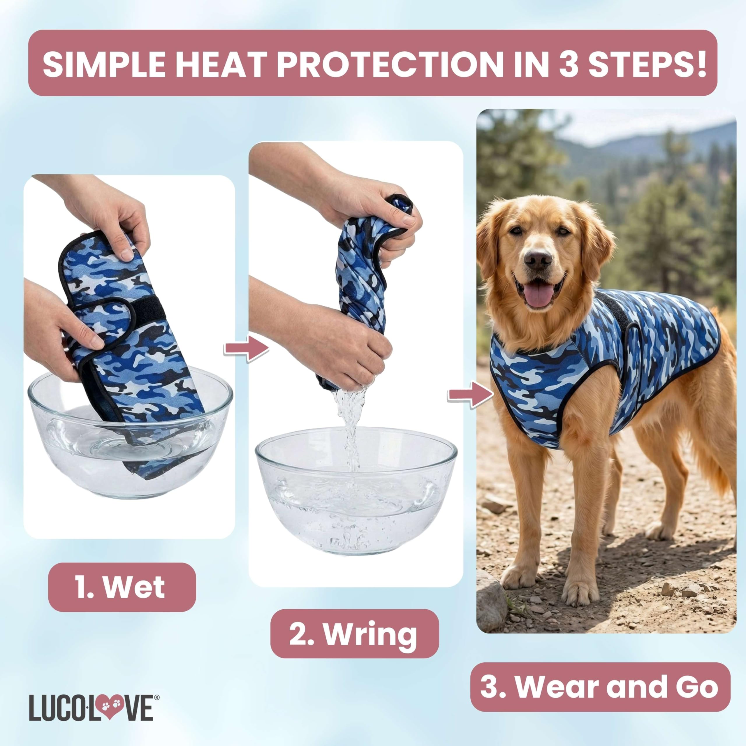 LUCOLOVE gilet camouflage vert, protection UV pour promenades en soleil