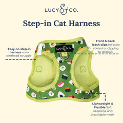 Lucy & Co. harnais-ajustable avec boucle renforcée pour ajustement sûr.