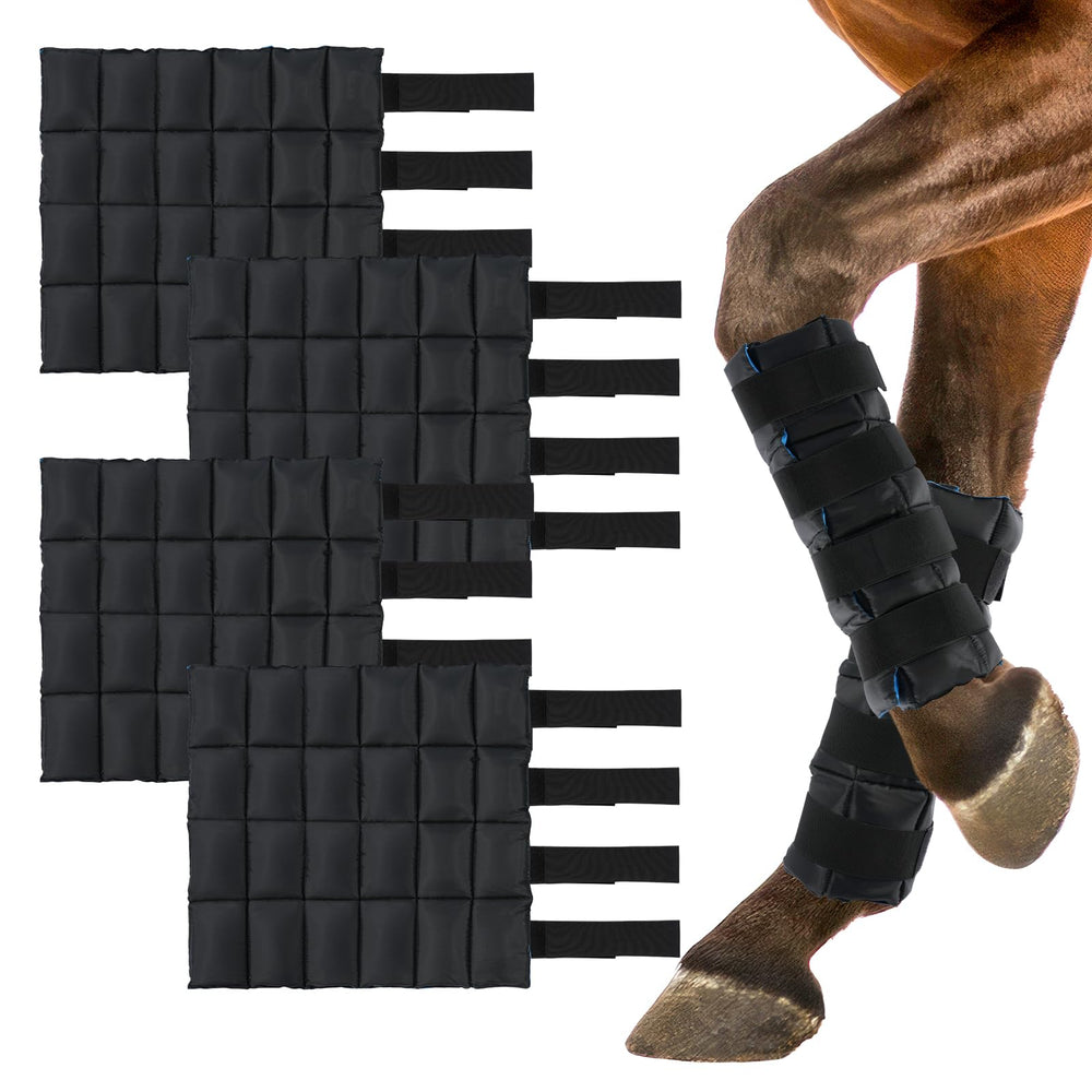 LUFFWELL Bandes de jambes pour cheval, ensemble de 4, soutien pendant l'entraînement.