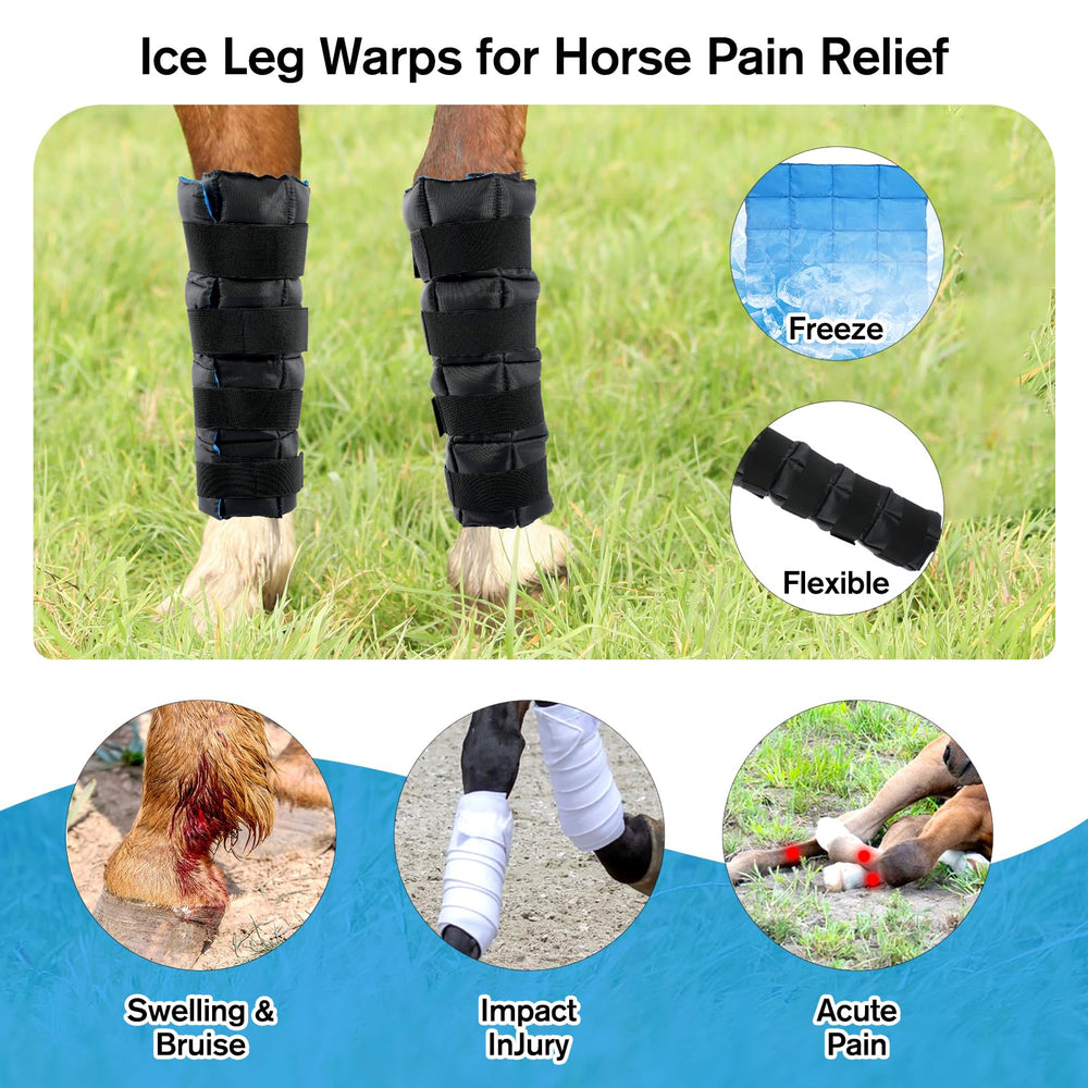 LUFFWELL fermeture-auto-agrippante-bande-elastique-jambe-cheval, ajustement rapide.