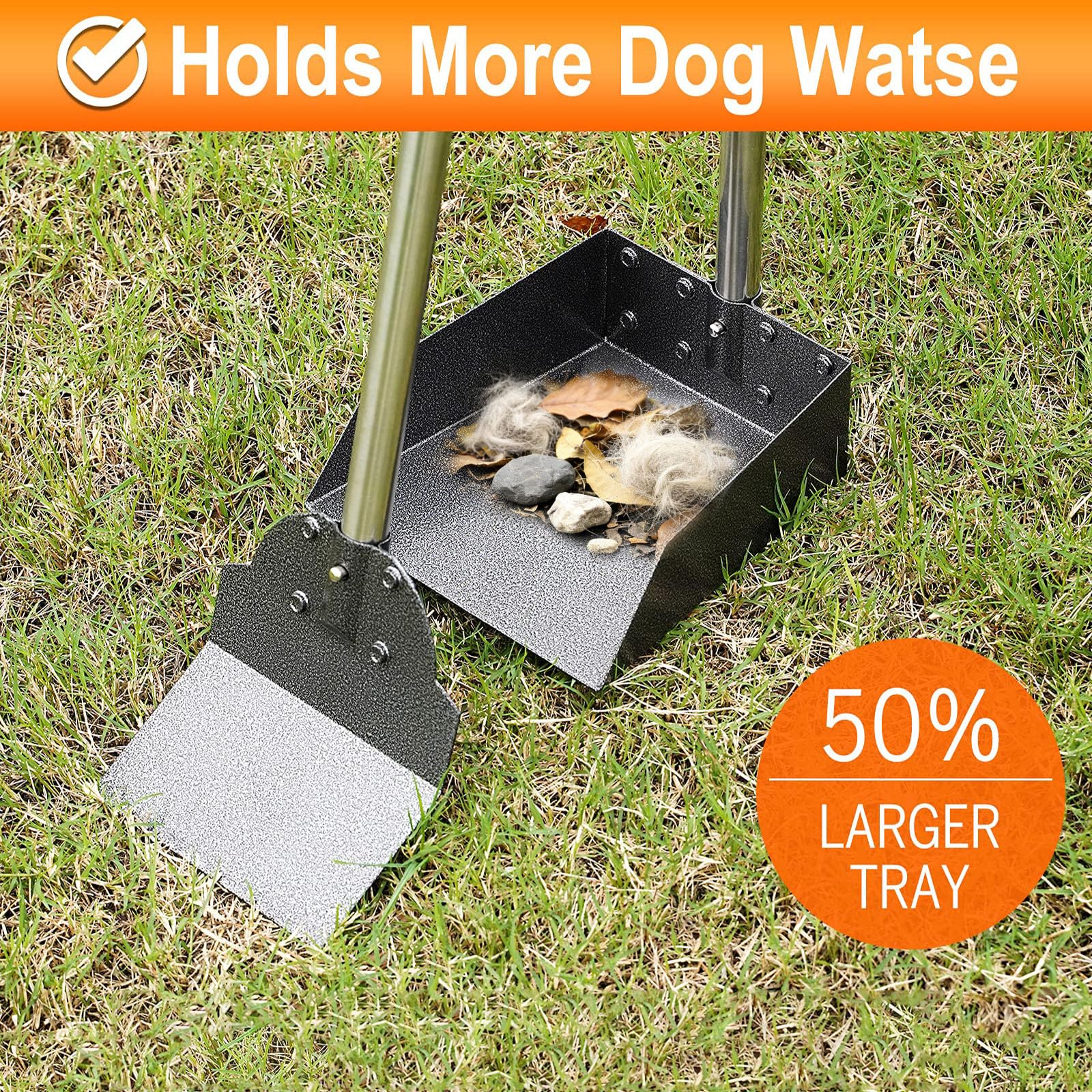LUFFWELL Ramasseur de crottes – usage extérieur, râteau léger pour jardin.
